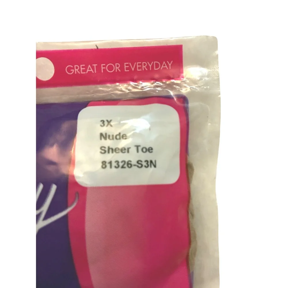Vintage Just My Size Pantyhose Lot 3X NOS Hosiery Nude Off White Y2K